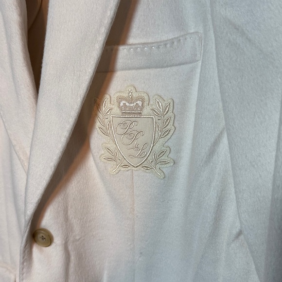 Polo Ralph Lauren Cream Monogram Crest Blazer Size 14 NWT Preppy Old Money - Picture 6 of 13